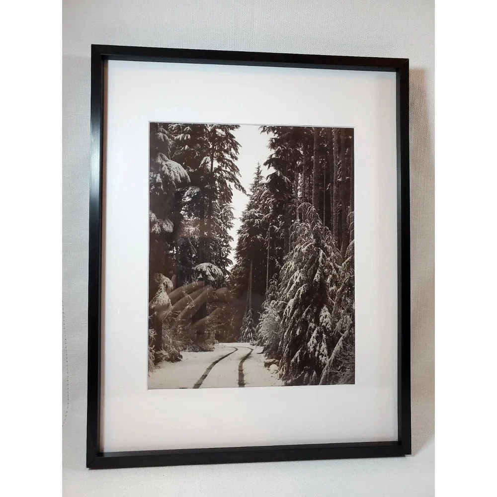 Set of 2‎ Modern Black Square Wall Frames w/ White Matting (11.5